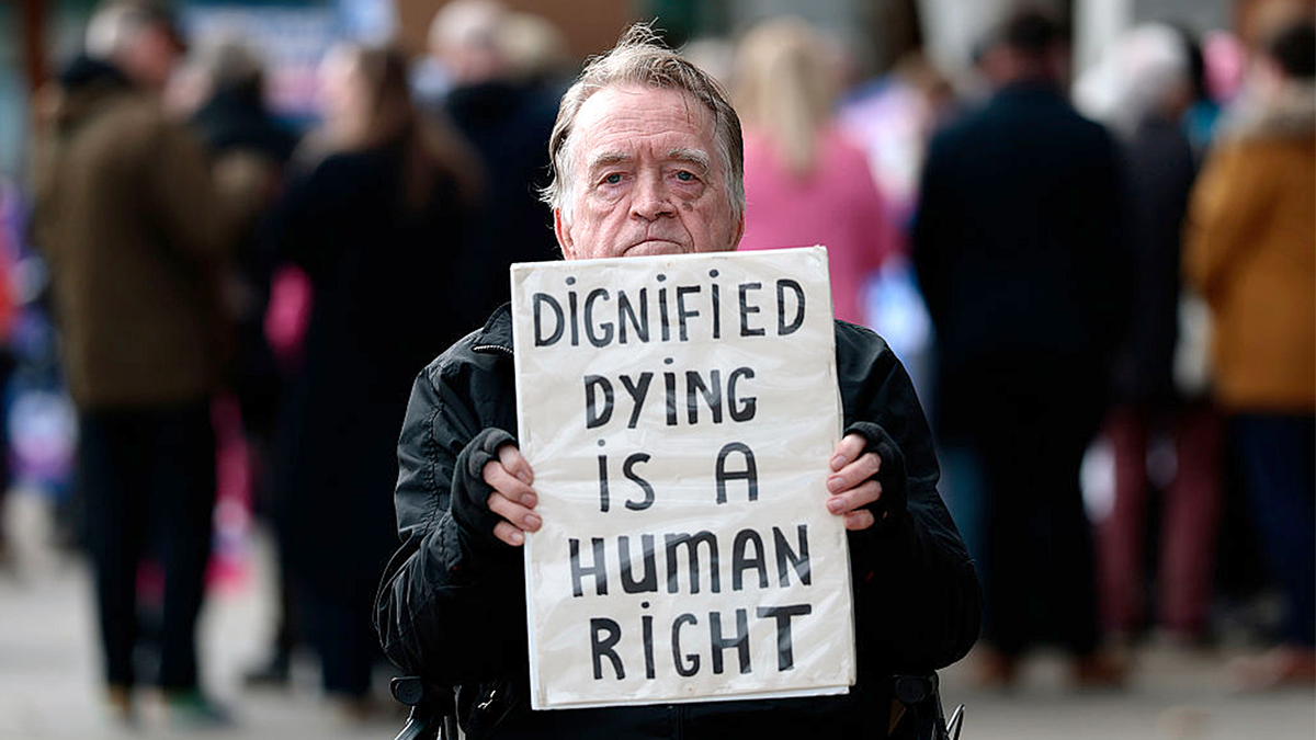 Protesters gather to support assisted suicide
