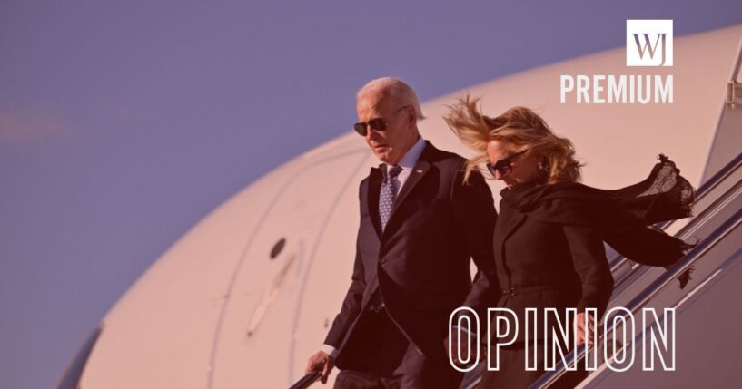 President Joe Biden and First Lady Jill Biden step off Air Force One at Louis Armstrong New Orleans International Airport in New Orleans, Louisiana, on Jan. 6, 2025.