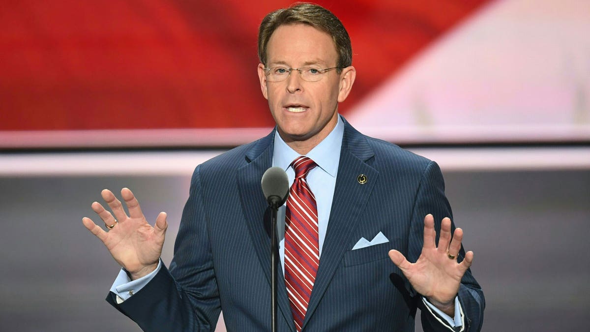 Tony Perkins speaking at the Republican National Convention in Cleveland, Ohio.