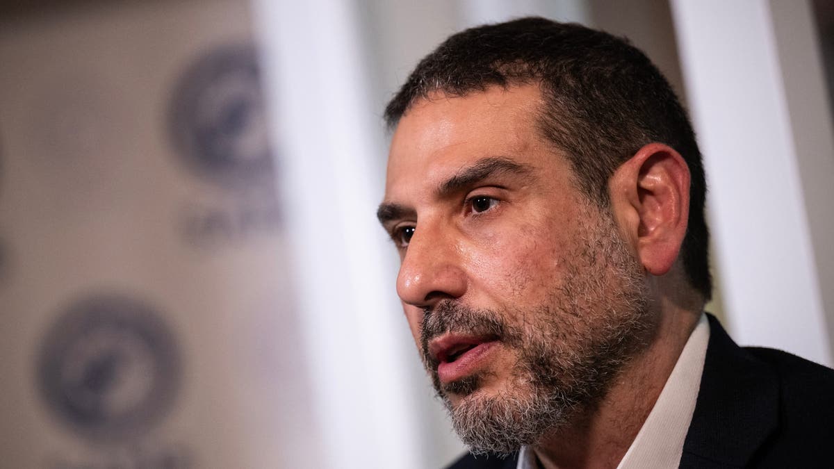 Dr. Adam Hamawy speaking during an interview in Washington, D.C.