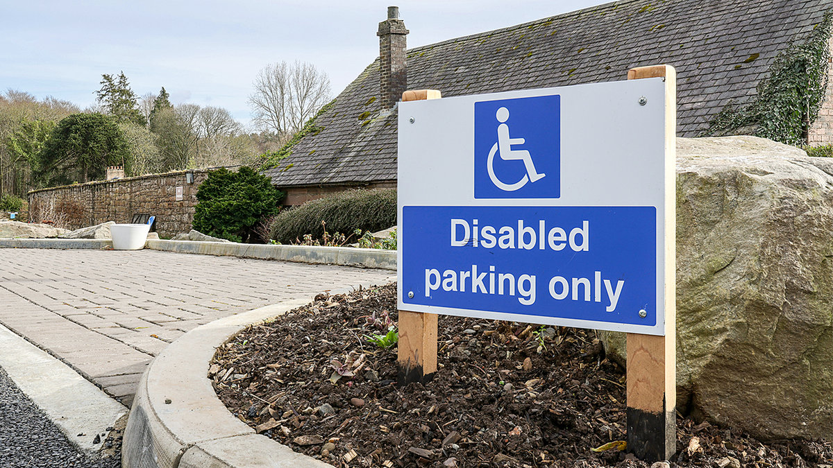 Disabled parking only sign