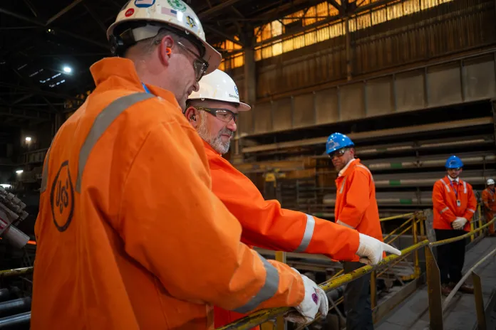 Commerce Secretary Howard Lutnick during a tour at U.S. Steel's Edgar Thomson Plant in Braddock on Monday, June 8, 2026. Photo by Justin Merriman