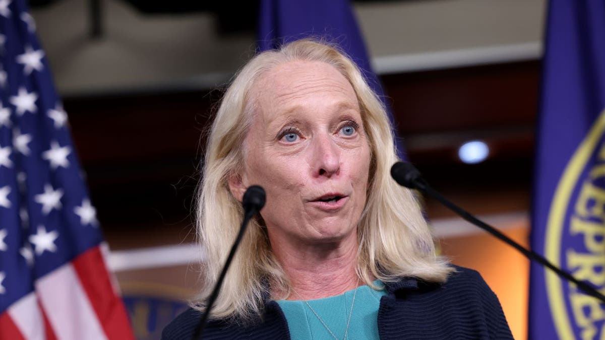 Mary Gay Scanlon speaks at podium