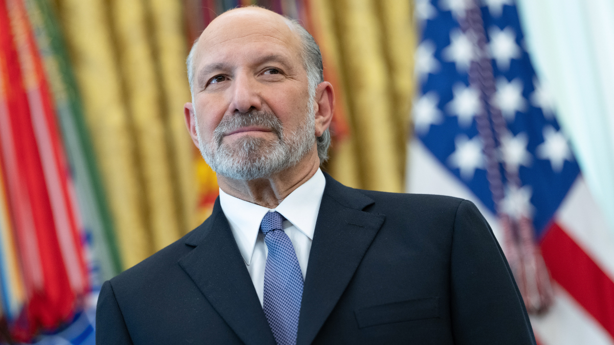 Howard Lutnick, U.S. Commerce Secretary, during an executive order signing in the Oval Office.