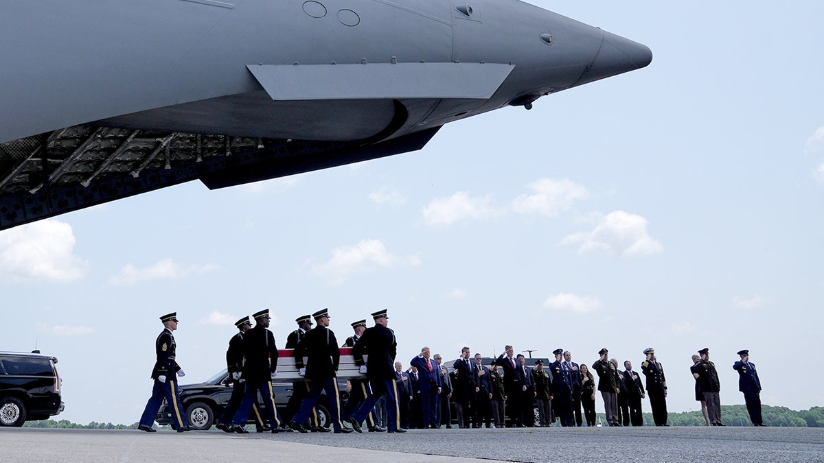 Dignified transfer ceremony at Dover Air Force Base