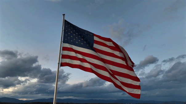 American Flag waving