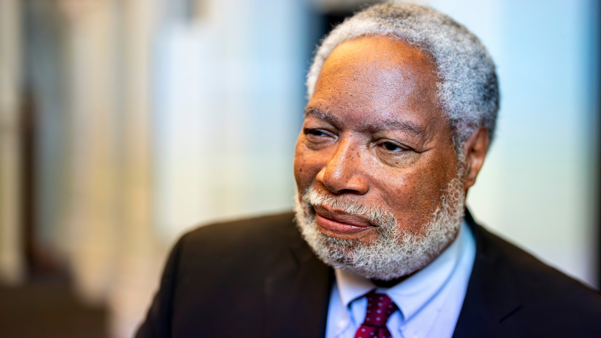 Lonnie Bunch, the 14th secretary of the Smithsonian Institution, poses for a portrait ahead of the opening of the 