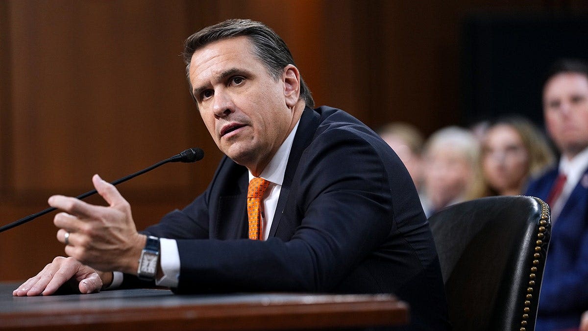 Todd Blanche appears at a Senate Judiciary Committee hearing in Washington, D.C.