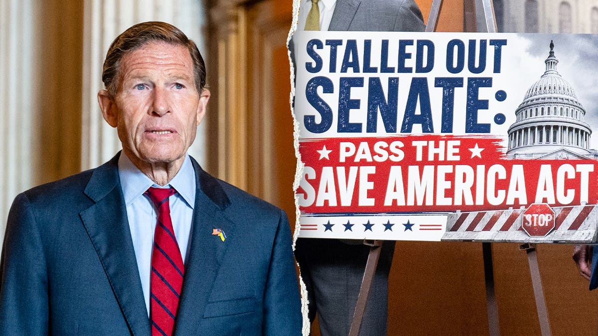 Split of Blumenthal and pass SAVE Act sign