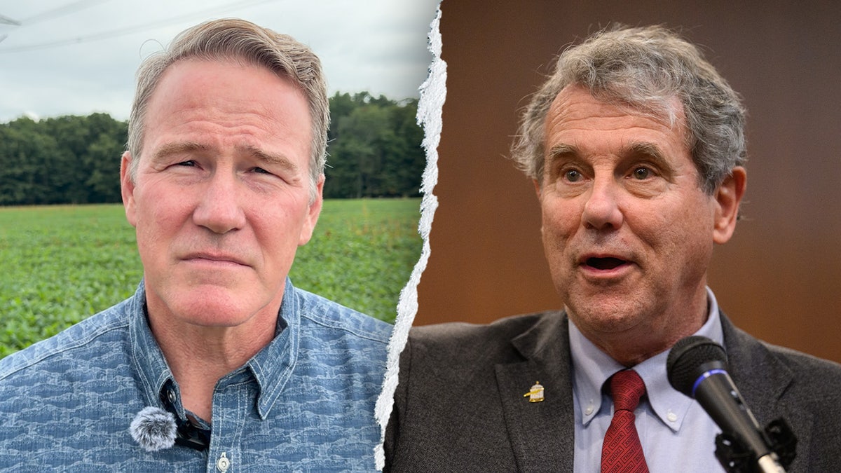 Side by side of Jon Husted and Sherrod Brown