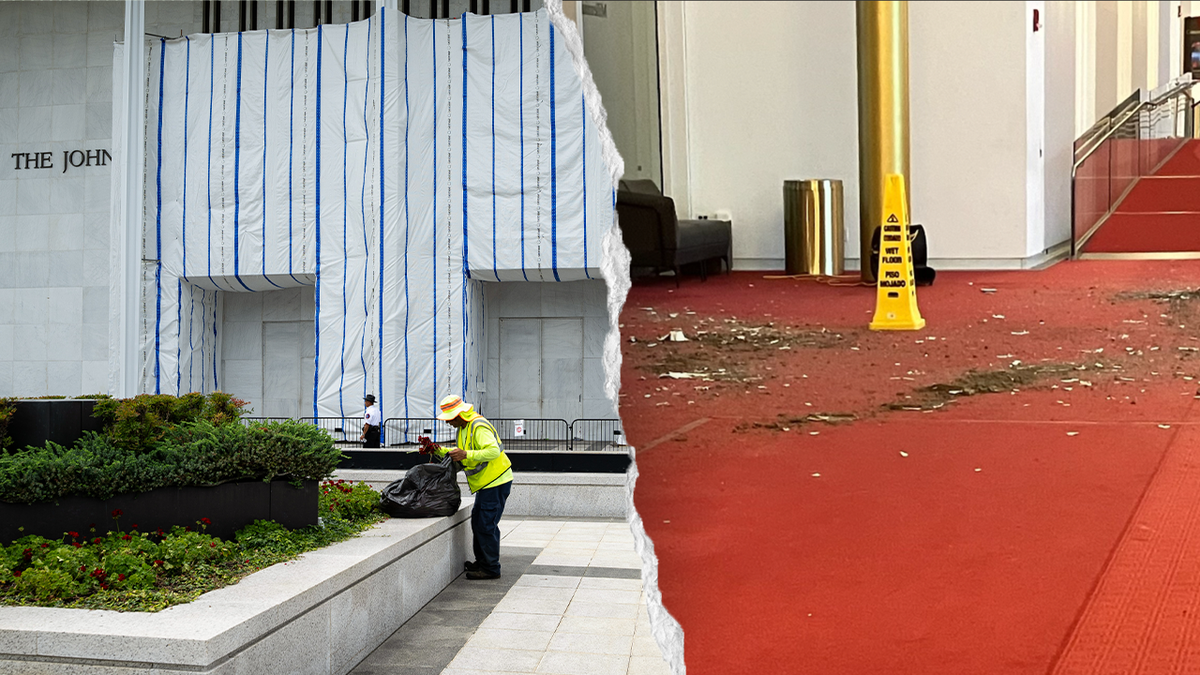 A section of the Kennedy Center’s ceiling collapsed into the main hall Friday evening.