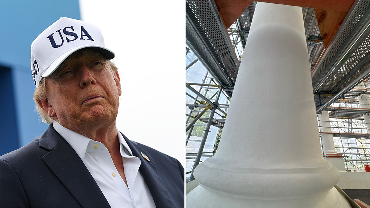 President Donald Trump touted new White House renovations