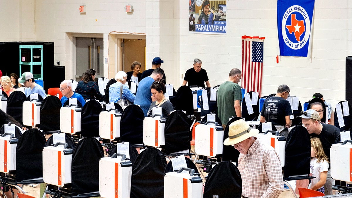 Voters cast their ballot
