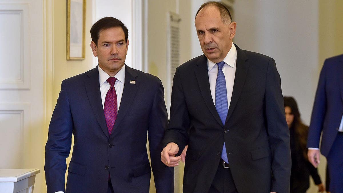 Secretary of State Marco Rubio meets with Greek Foreign Minister Giorgos Gerapetritis in Athens.