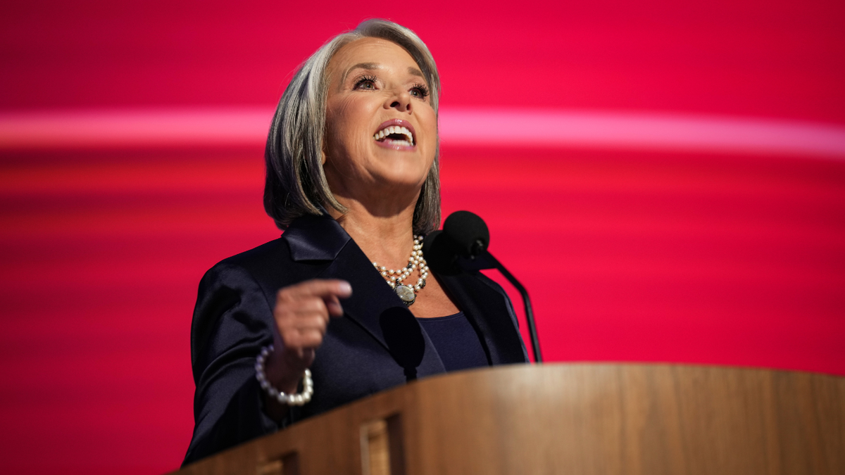 New Mexico Gov. Michelle Lujan Grisham speaks at the DNC
